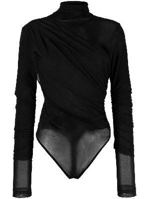 GAUGE81 - Black Hira Panelled Bodysuit