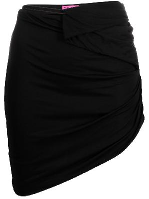 GAUGE81 - Black Veroia Wrap Mini Skirt