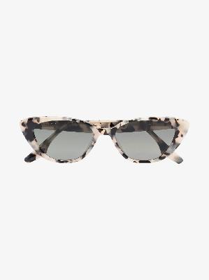 Gentle Monster - Black And Neutral Crella S3 Cat Eye Sunglasses