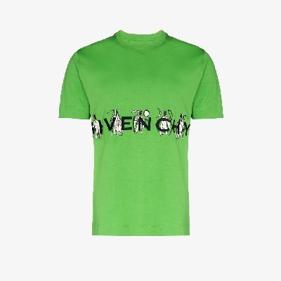 Givenchy - X Josh Smith Logo Embroidered Cotton T-Shirt