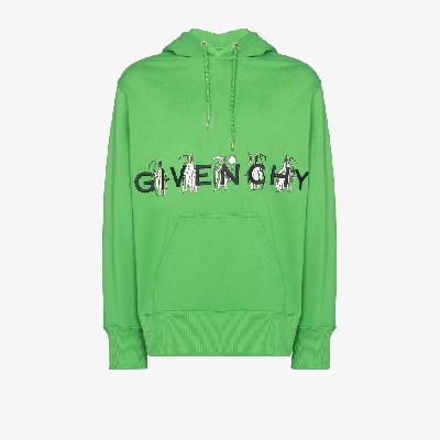 Givenchy - X Josh Smith Logo Embroidered Cotton Hoodie