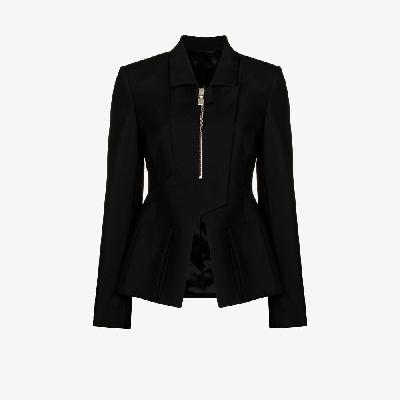 Givenchy - Black Asymmetric Peplum Jacket