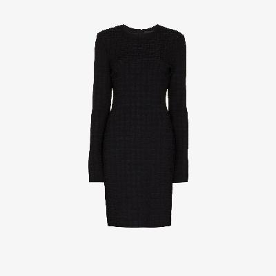 Givenchy - Black 4G Monogram Jacquard Mini Dress