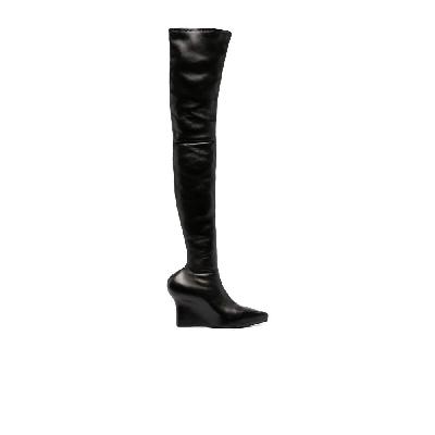 Givenchy - Black 80 Leather Thigh-High Boots