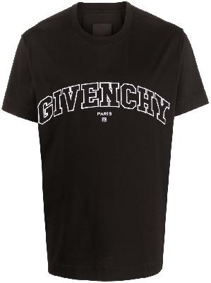 Givenchy - Black College Logo Embroidery T-Shirt