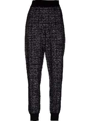 Givenchy - Black 4G Monogram Cashmere Track Pants