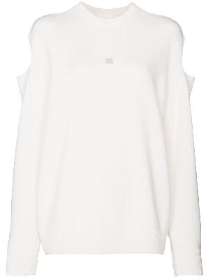 Givenchy - White Cut-Out Knit Sweater