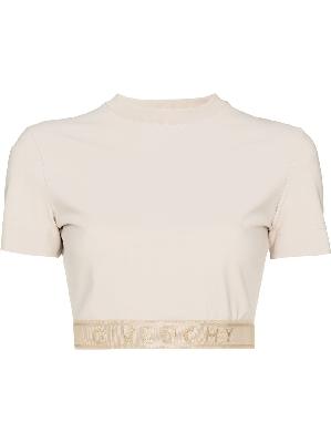 Givenchy - Neutral Logo Cropped T-Shirt