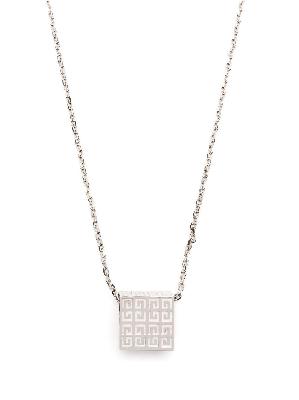 Givenchy - Silver-Tone G Square Ring Chain Necklace