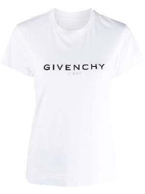 Givenchy - White Logo Print Cotton T-Shirt