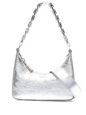 Givenchy - Silver Mini Moon Cut Out Metallic Shoulder Bag