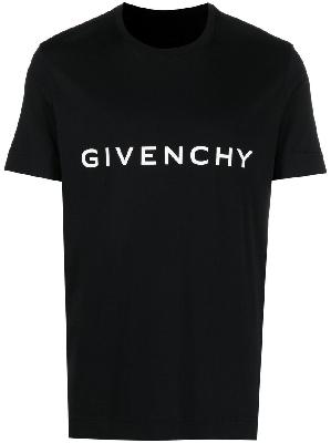 Givenchy - Black Logo Print Cotton T-Shirt