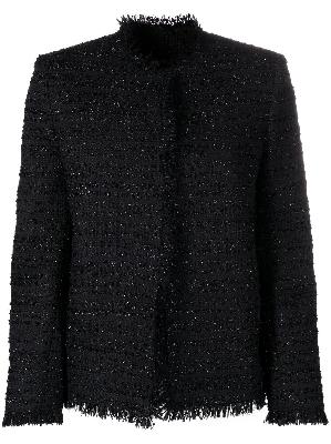 Givenchy - Black Raw-Cut Tweed Jacket