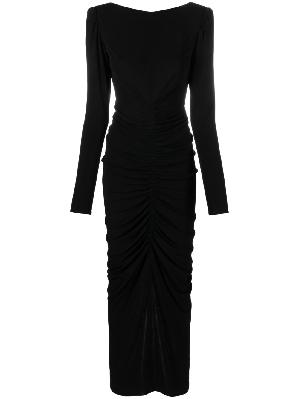 Givenchy - Black Ruched Maxi Dress