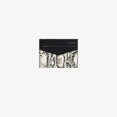 Givenchy - Black Snake Effect Leather Card Holder