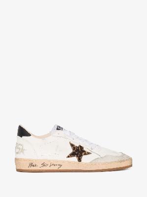 Golden Goose - White Ball Star Low Top Leather Sneakers