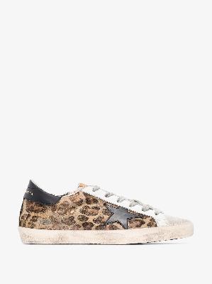 Golden Goose - Brown Super-Star Leopard Print Sneakers