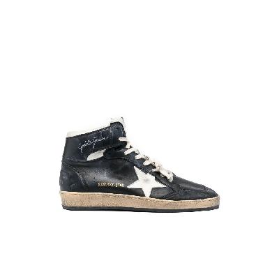 Golden Goose - Black Sky-Star High Top Leather Sneakers