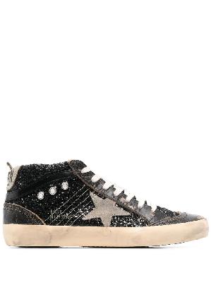 Golden Goose - Black Mid-Star Leather Sneakers