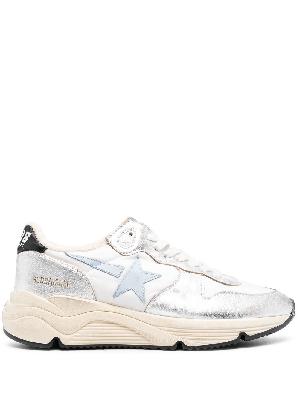 Golden Goose - Silver-Tone Running Sole Sneakers