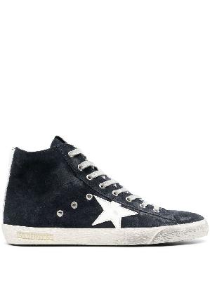 Golden Goose - Blue And White Francy High-Top Sneakers