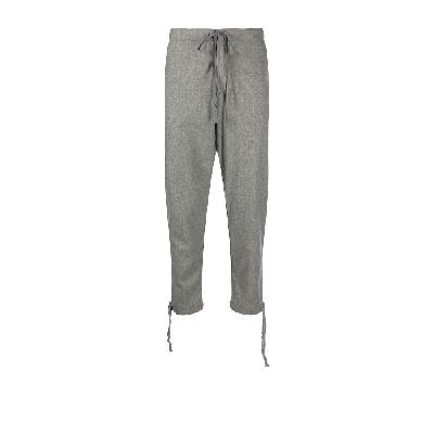 Greg Lauren - Grey Cropped Tapered Trousers