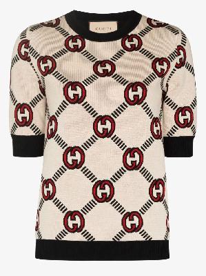 Gucci - Neutral Interlocking GG Wool Sweater