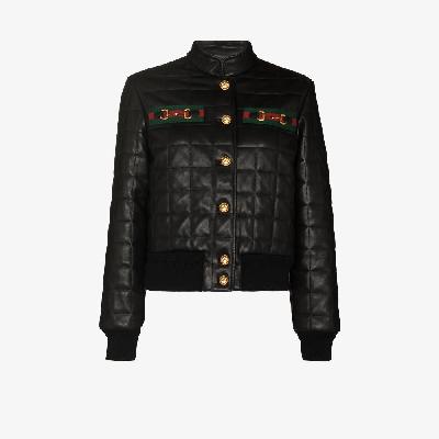 Gucci - Black Horsebit Quilted Leather Jacket