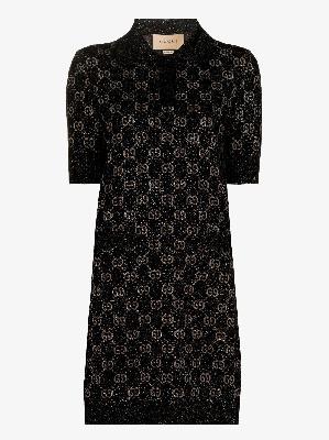 Gucci - Black GG Cotton Jacquard Mini Dress