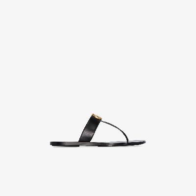 Gucci - Black GG Marmont Leather Sandals