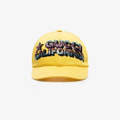 Gucci - Yellow California Sequinned Cotton Baseball Cap