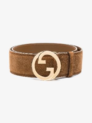Gucci - Brown Suede Leather Belt