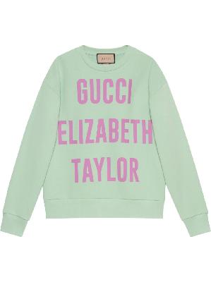 Gucci - Green Elizabeth Taylor Cotton Sweatshirt