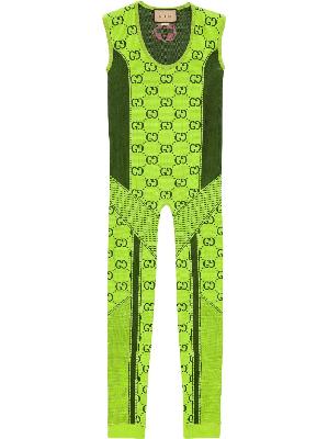 Gucci - Green GG Jacquard Jumpsuit