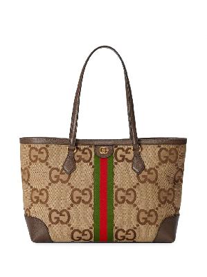 Gucci - Neutral Ophidia Medium Jumbo GG Supreme Tote Bag