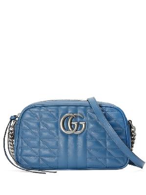 Gucci - Blue GG Marmont Mini Leather Camera Bag