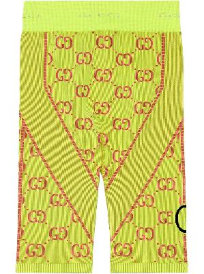 Gucci - Yellow GG Jacquard Cycling Shorts