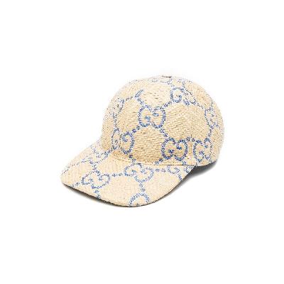 Gucci - Neutral GG Supreme Raffia Baseball Hat