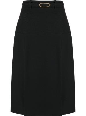 Gucci - Black Belted Knee-Length Skirt