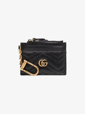 Gucci - Black GG Marmont Leather Keychain Wallet
