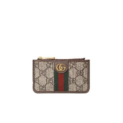 Gucci - Neutral Ophidia GG Supreme Card Holder