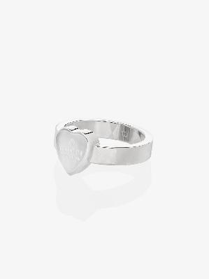 Gucci - Sterling Silver Engraved Heart Ring