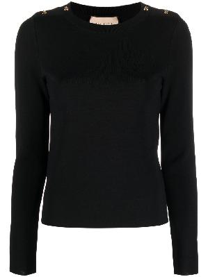 Gucci - Black Buttoned-Shoulder Sweater