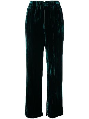 Gucci - Green Crushed Velvet Trousers