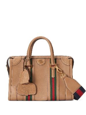Gucci - Brown GG Leather Top Handle Bag