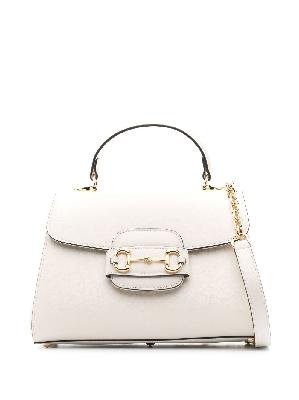 Gucci - White Horsebit 1955 Leather Top Handle Bag