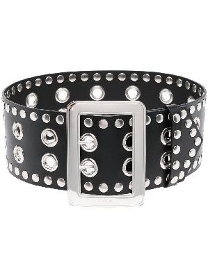 Gucci - Black Studded Double-Pin Leather Belt