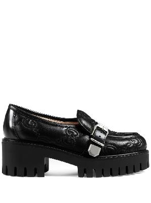 Gucci - Black GG Matelassé Leather Loafers