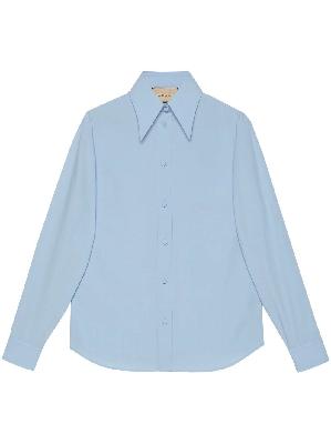 Gucci - Blue Cotton Poplin Shirt