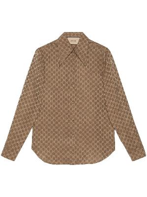Gucci - Neutral GG Silk Shirt